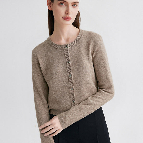 COMOBOCA 100% Cashmere Women's Round Neck Sweater