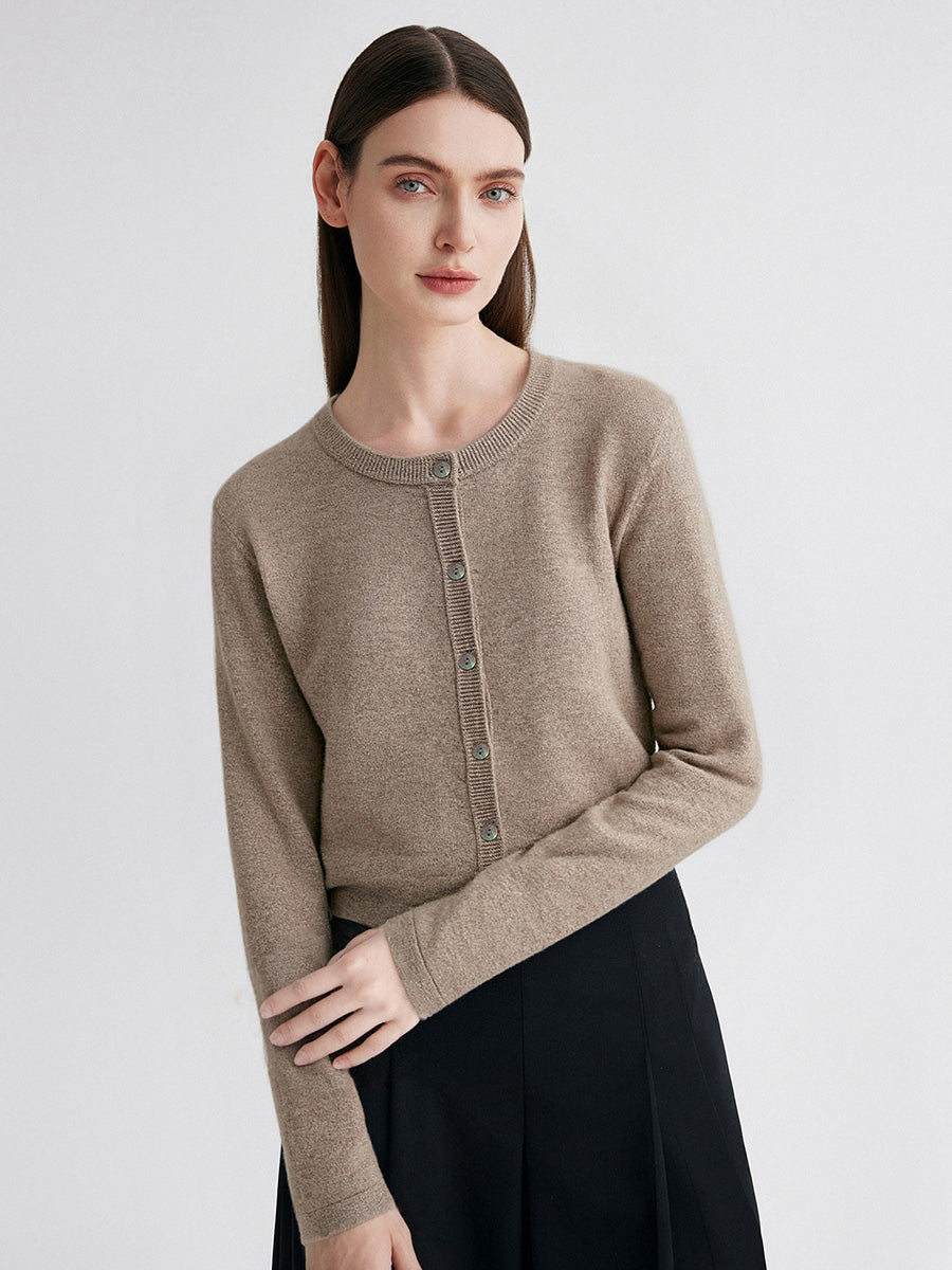 COMOBOCA 100% Cashmere Women's Round Neck Sweater