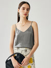 COMOBOCA Women's Silk Adjustable Straps V-Neck Camisole