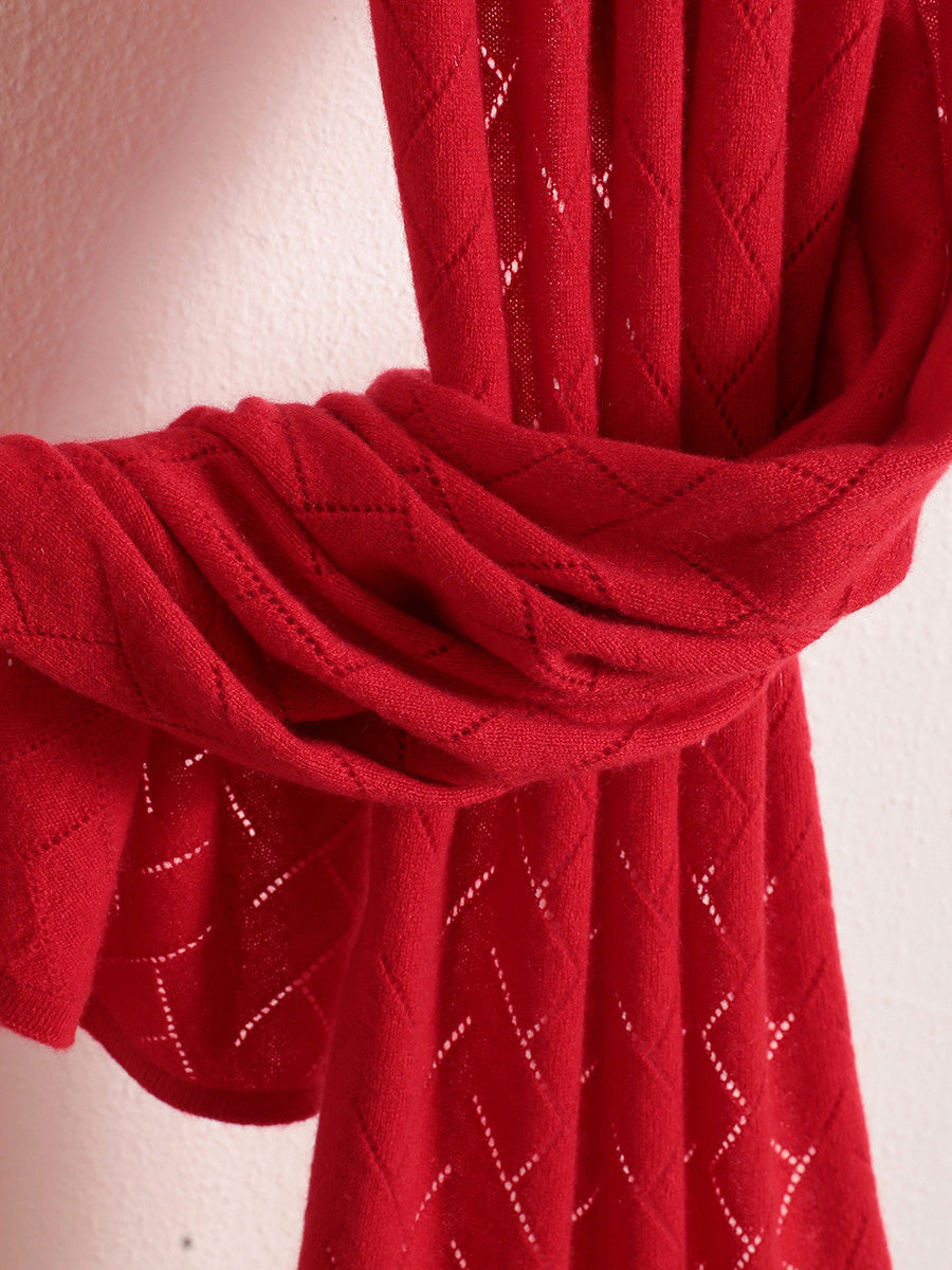 COMOBOCA 100% Cashmere Solid Color Scarf