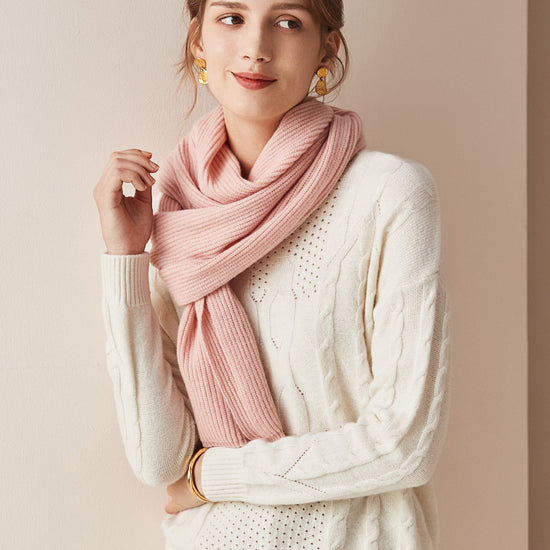 COMOBOCA 100% Cashmere Plain All Matched Scarf