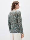 COMOBOCA Women's Paisley Floral Print Knit Sweater