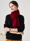 COMOBOCA RED 100% Cashmere Plain Scarf