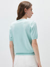 COMOBOCA Women's Ribbed Print Knit T-Shirt