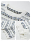 COMOBOCA Women's Fair Isle Semi Sheer Knit T-Shirt