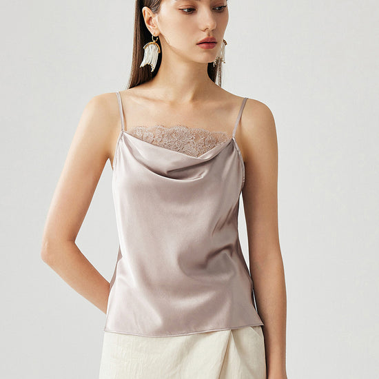 COMOBOCA Women's Adjustable Straps Lace-Trimmed Camisole