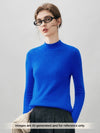 COMOBOCA BLUE 100% Cashmere Women's Round Neck Knit sweater