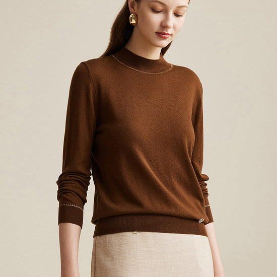 COMOBOCA 100% Wool Worsted Women's Elegant Sweater