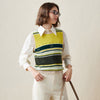 COMOBOCA Geometric 100% Cashmere Colorful Geometric Knit Vest