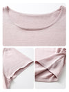 COMOBOCA Women's Round Neck Knit T-Shirt
