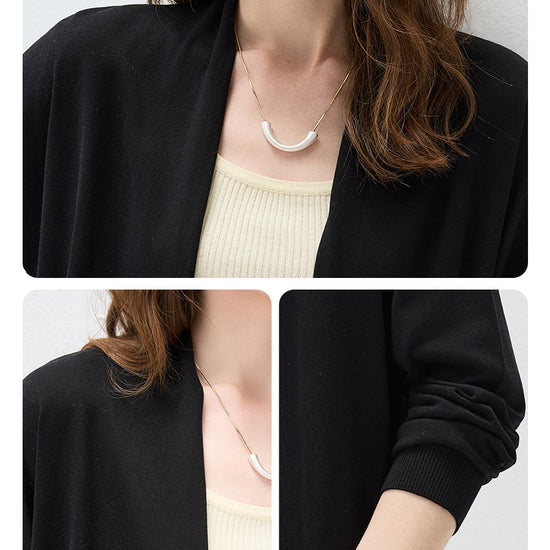 COMOBOCA Women's Open Front Knit Cardigan