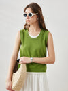 COMOBOCA Green Women's Faux Layered Look Tank Top