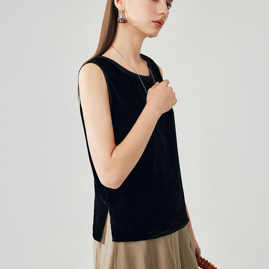COMOBOCA 100% Mulberry Silk Women's Sleek Tank Top
