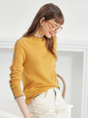 COMOBOCA 100% Cashmere Women's Sweater with Built-in Collar