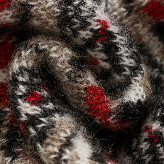 COMOBOCA 100% Cashmere Women's Boho Fair Isle Pattern Knit Beanie