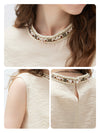 Women's Mock Neck Mulberry Silk Blend Vintage Sleeveless Vest