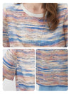100% Mulberry Silk Women's Vintage Print Round-Neck Short Sleeve T-Shirt
