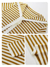 COMOBOCA Women's Striped Sailor Collar Tie Front Knit Sweater