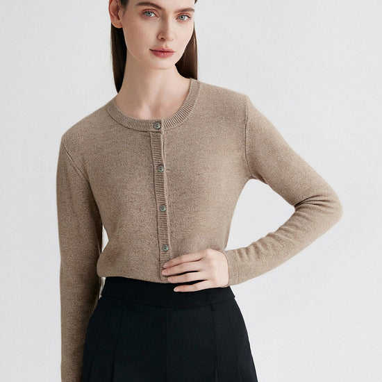 COMOBOCA 100% Cashmere Women's Round Neck Sweater