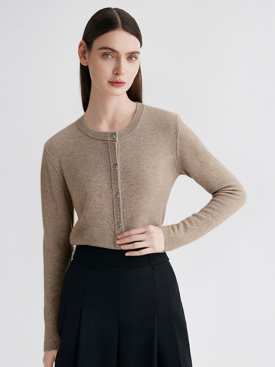 COMOBOCA 100% Cashmere Women's Round Neck Sweater