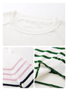 COMOBOCA Women's Stripe Round Neck Knit Sweater
