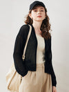COMOBOCA Women's Open Front Mesh Knit Cardigan