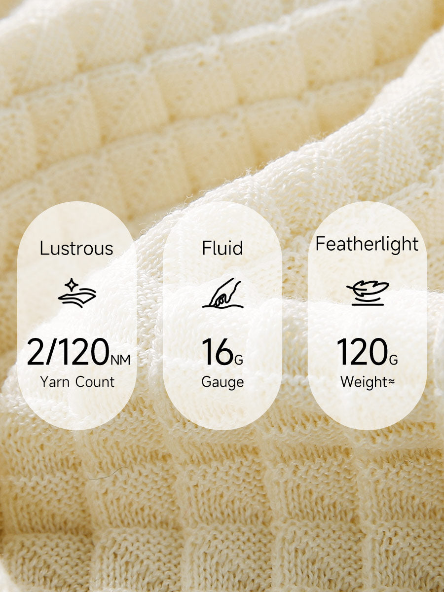 COMOBOCA Women's Waffle Knit Cap Sleeve T-Shirt with Sheer Yoke