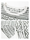 100% Mulberry Silk Women's Vintage Print Round-Neck Short Sleeve T-Shirt