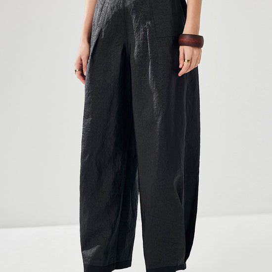 COMOBOCA 100% Mulberry Silk Women's Reversible High Waist Pants