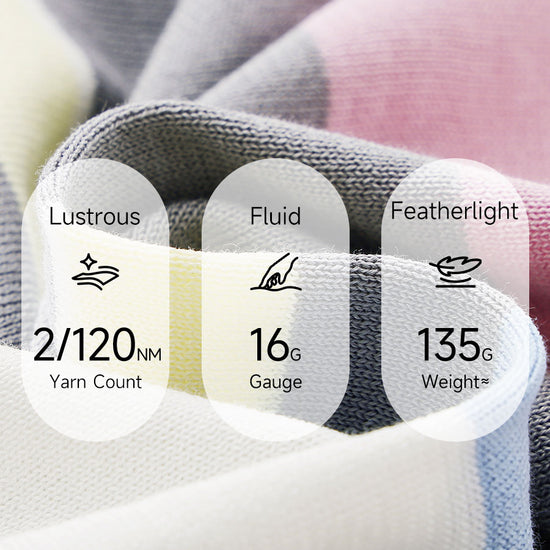 COMOBOCA Women's Farm Scene Striped Knit T-Shirt