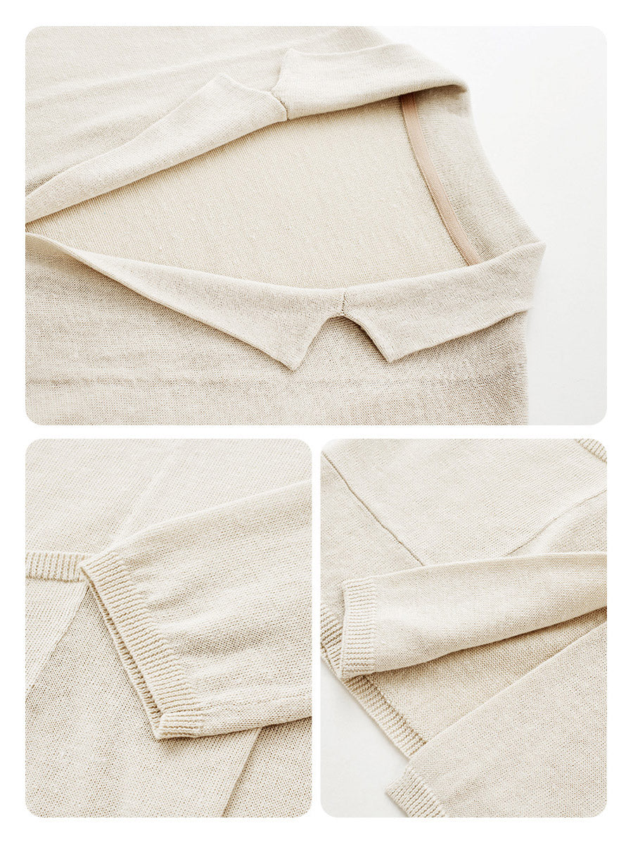 COMOBOCA Women's Pockets Relaxed Knit Blazer