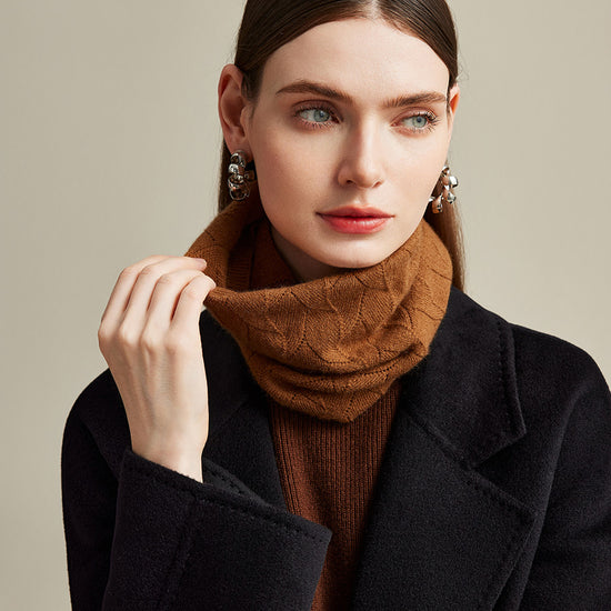 COMOBOCA 100% Cashmere Women's Knit Neck Warmer