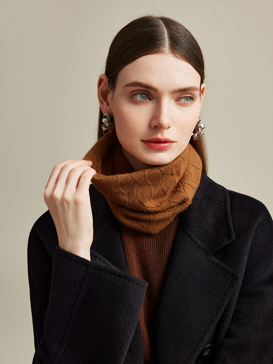 COMOBOCA 100% Cashmere Women's Knit Neck Warmer