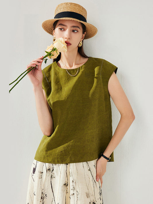 COMOBOCA 100% Mulberry Silk Women's Double Sided T-Shirt