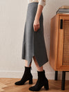 COMOBOCA 100% Cashmere Women's Split Knit Pencil Skirt