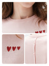 Women's crew neck short-sleeve knitted T-shirt with embroidery