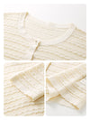 COMOBOCA Women's Scalloped Pointelle Knit Cardigan