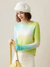COMOBOCA 100% Cashmere Women's Gradient Ombre Sweater