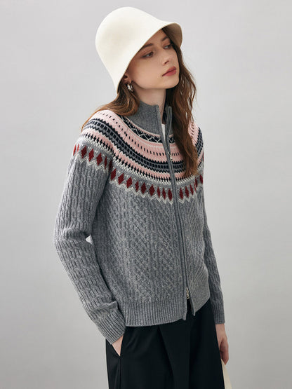 Knitted zip-up cardigan for women | Isla