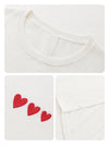 Women's crew neck short-sleeve knitted T-shirt with embroidery