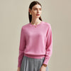 COMOBOCA Pink 100% Cashmere Soft Knit Pullover Sweater