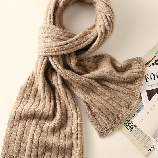 COMOBOCA CAMEL 100% Cashmere Women's Soft Versatile Scarf