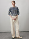 COMOBOCA 100% Cashmere Women's Fair Isle Round Neck Sweater