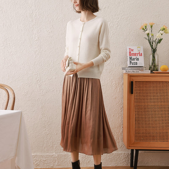 COMOBOCA 100% Wool Women's All-Match Mock Neck Sweater