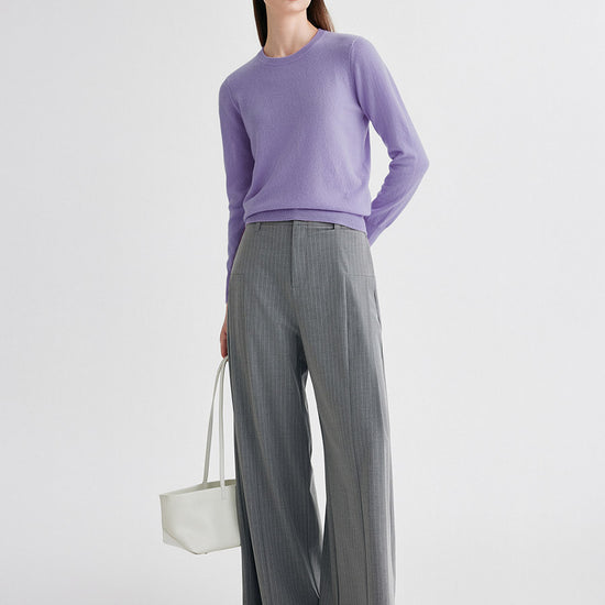 COMOBOCA 100% Cashmere Women's Round Neck Sweater