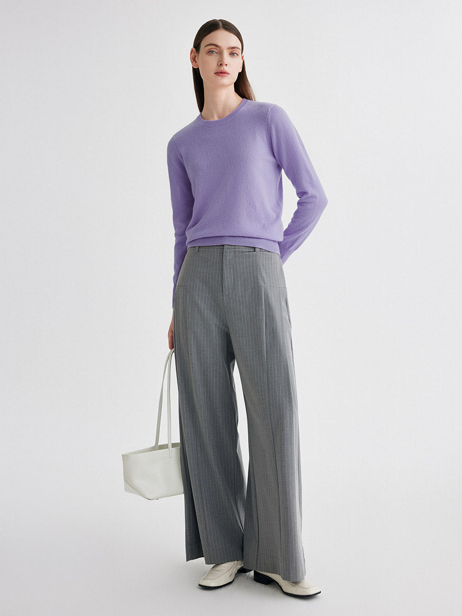 COMOBOCA 100% Cashmere Women's Round Neck Sweater