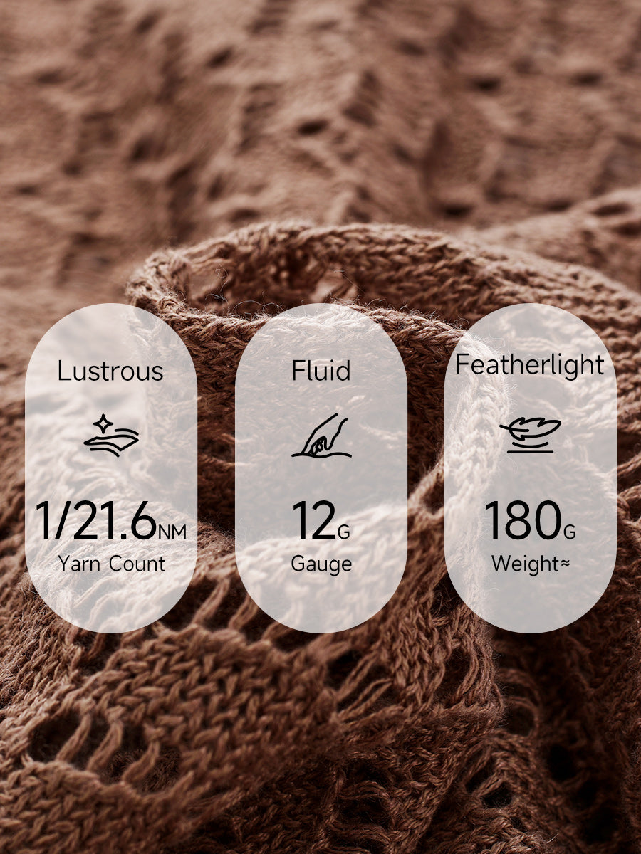 COMOBOCA Women's Linen Lace Knit Tie Front Cardigan