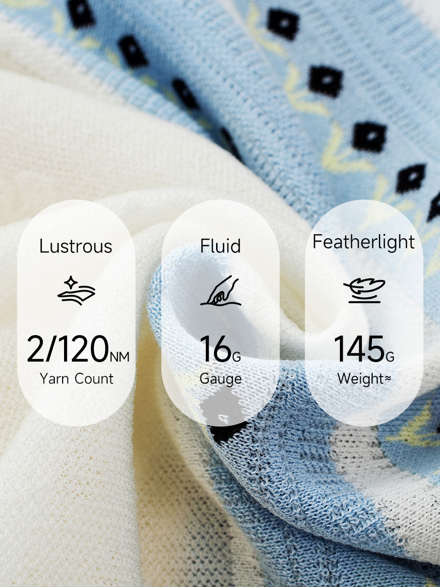 COMOBOCA Women's Fair Isle Striped Knit Top