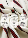 Women's Silk-Cotton Striped Crew Neck Sleeveless Knit Vest