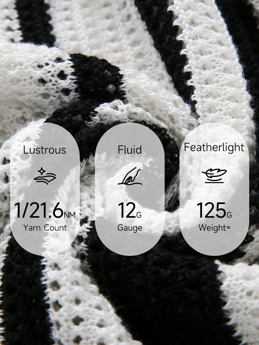 COMOBOCA Women's Crochet Knit Stripe Tank Top